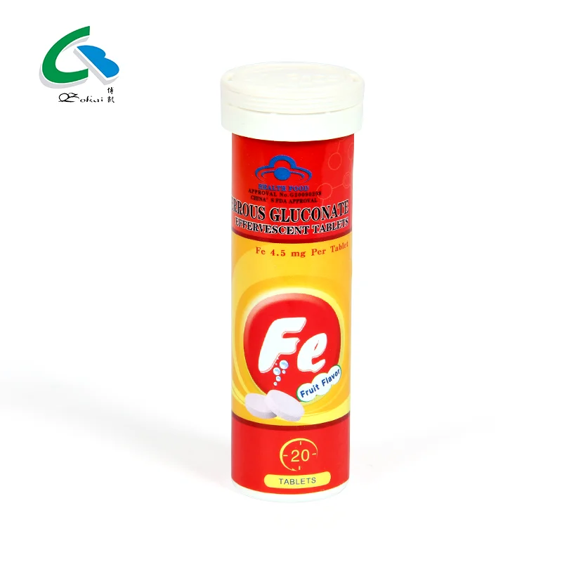 Biocaro Custom Multivitamins Tablets Iron Gluconate Effervescent Tablet Women's Dietary Iron Supplement