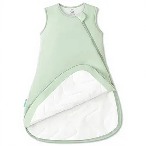 Supersoft Sleeveless Sleep Sack 1.0 TOG Premium Bamboo Viscose Baby Sleeping Bag 2-Way Zipper Baby Wearable Blanket