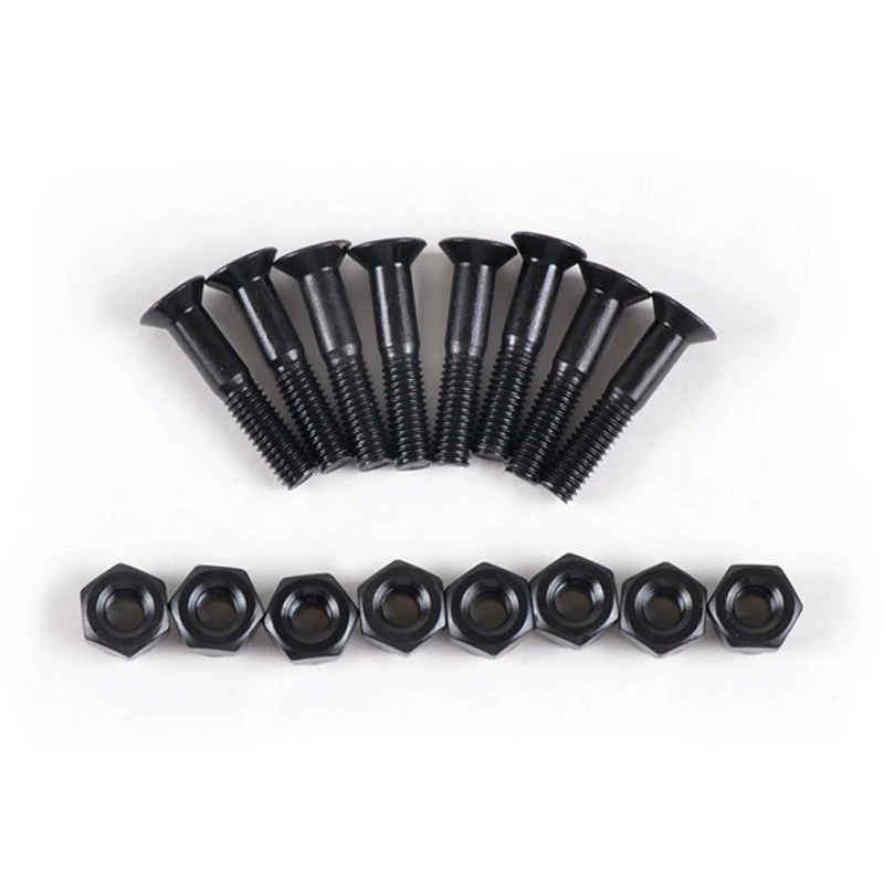 Colored 25mm Electroplated Custom Bulk Nuts and Bolts Pro Skateboard Hardware