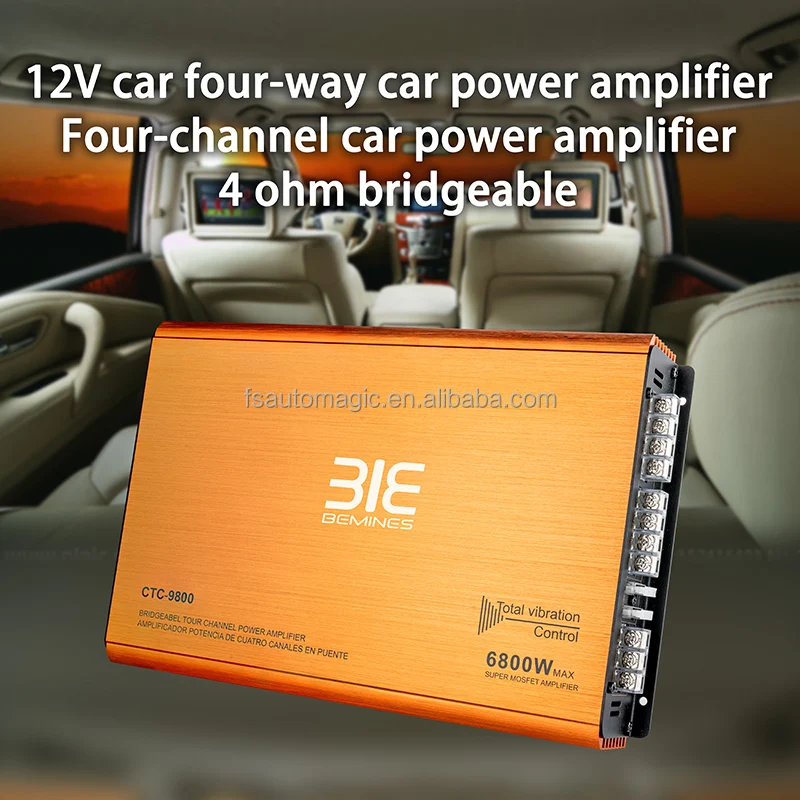 Auto Magic Cube Wholesale 1000w Amplifier Audio Car 4 Channels 9800 Car