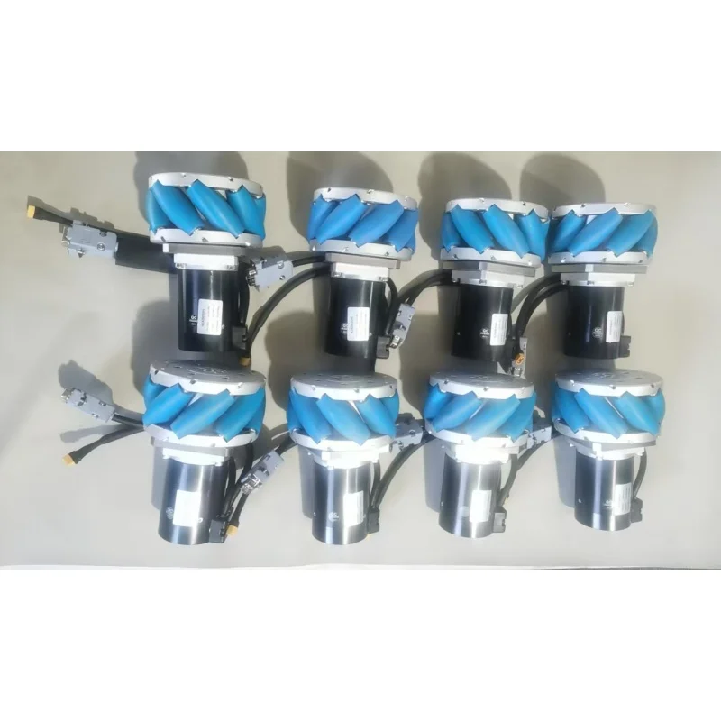 PU Coated Mecanum Wheel Set Low-Noise Omnidirectional Drive Wheels for Mobile Robots Anti-Slip Abrasion-Proof Custom Cutting details