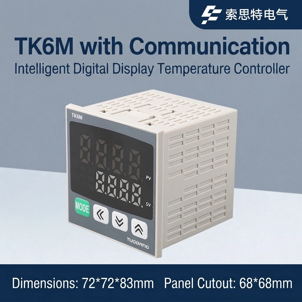 Factory TK6M Digital PID Temperature Control Meter High Precision Anti-interference Thermostat Flame Retardant Housing for Oven
