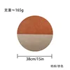 Bright brown and apricot color patchwork