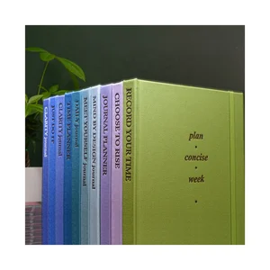 Custom logo Recycled Fabric Water Proof Planner Hardcover Notepad Journal Sewing Binding Printing Meeting Notebook