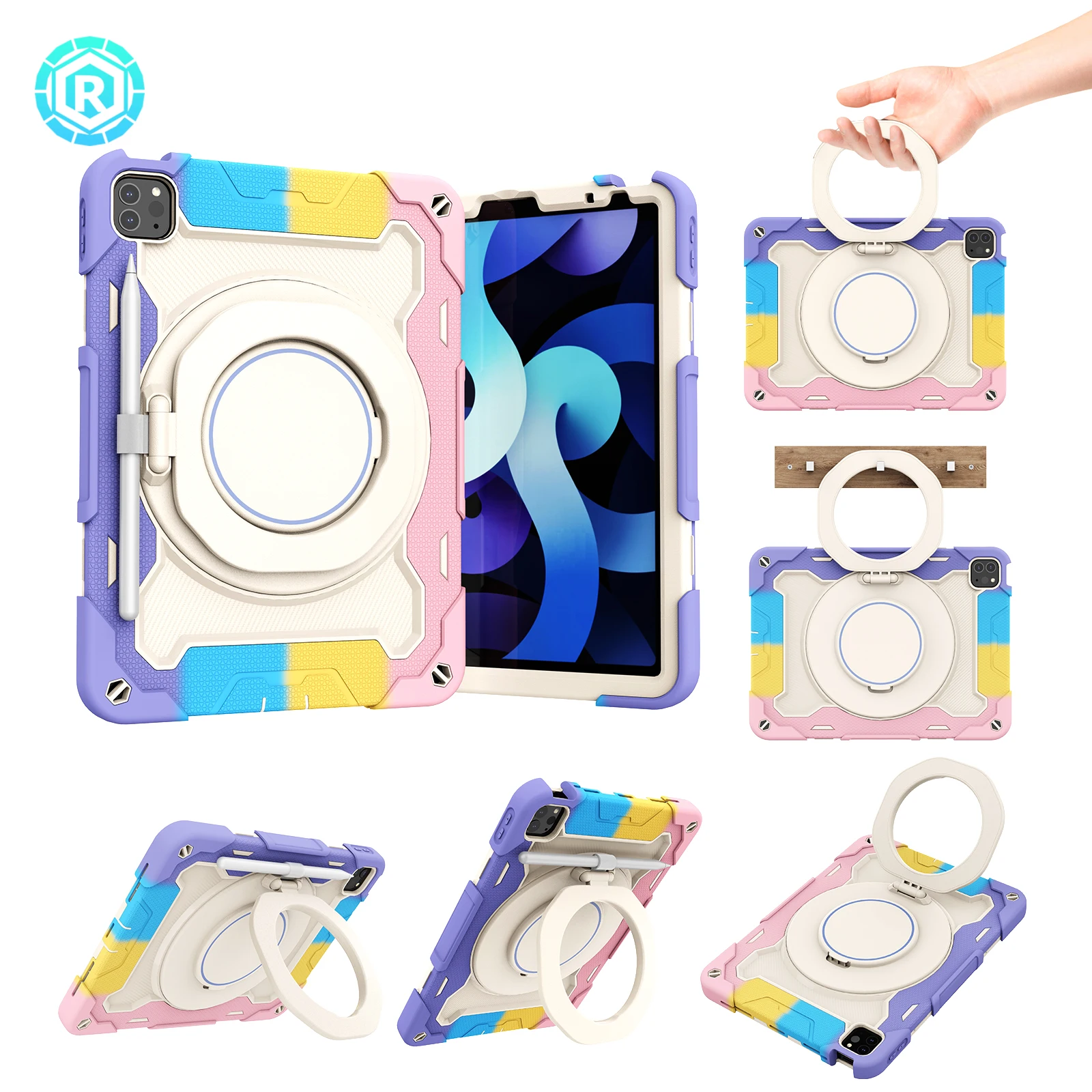 Новый дизайн, Броня Roiskin для Samsung, чехол для планшета с держателем ручки, подставкой и плечевым ремнем, разные цвета для планшета iPad Pro