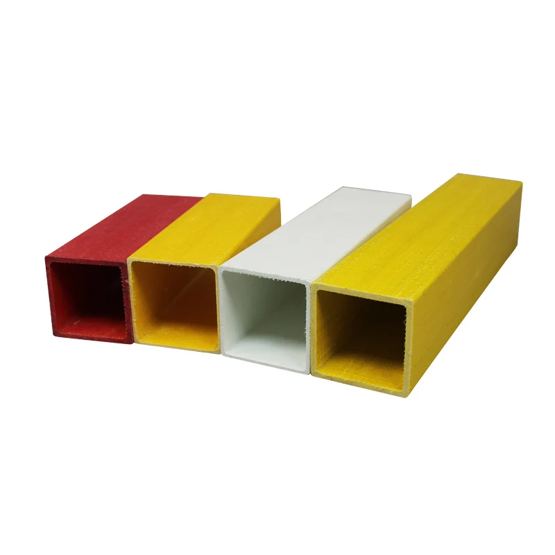 Customized Pultruded Fiberglass Rectangular Tubing Reinforce Plastic  square FRP Tubing