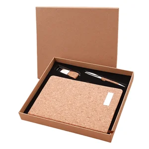 Custom Stationery Business Notebook Gift Set Cork Notepad with Sewing Binding  Keychain Included School Supply Stationery Set