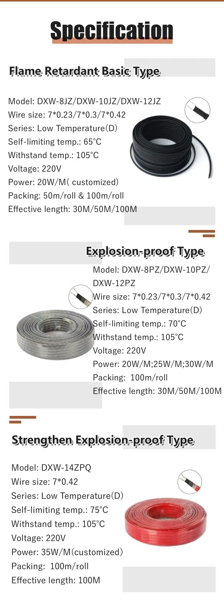 Electric Self-Regulating Heating Cable