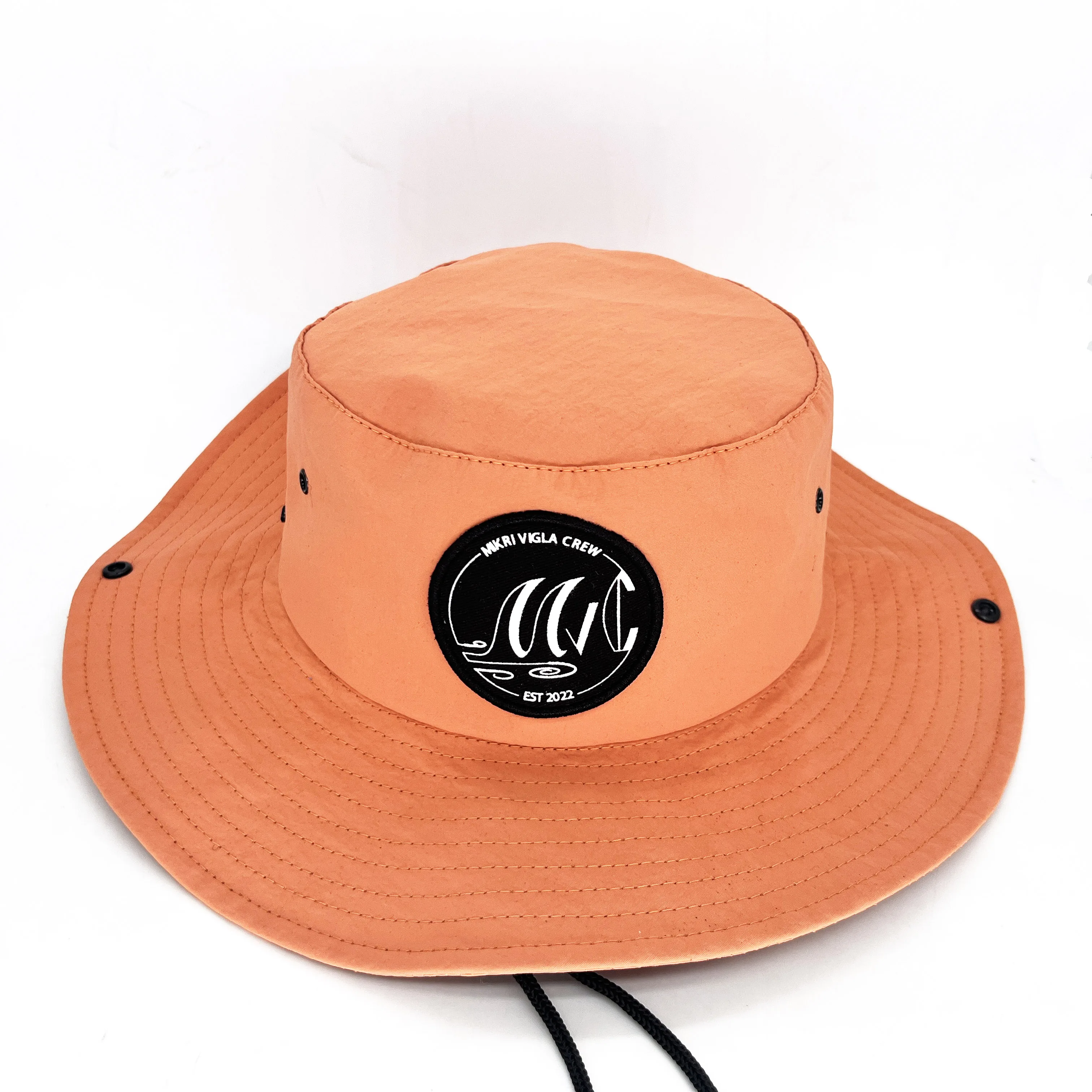 Custom Printed Logo Cap Outdoor Waterproof Boonie Fisherman Hat Wide ...