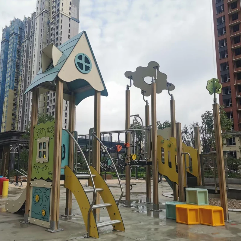 Children's Playground with Slide Toddler Climbing Swing Set Large Outdoor Play Equipment Can Be Applied to Schools, Communities
