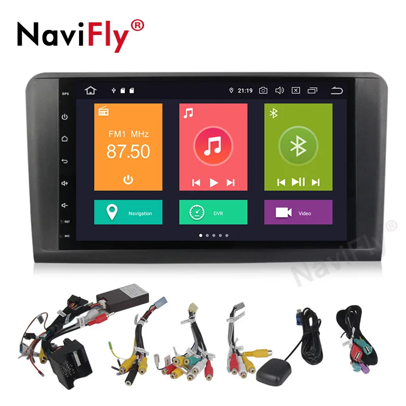 
Автомобильная аудиосистема NaviFly 9 'для Mercedes Benz GL ML CLASS W164 ML350 ML500 X164 GL320, автомобильный dvd-плеер PX6, Android 9,0, 4 + 64 ГБ, GSP 