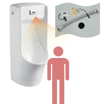 Shuaizi Flag Ceramic Floor Mount Urinal non-contact energy-saving induction urinal flushing valve