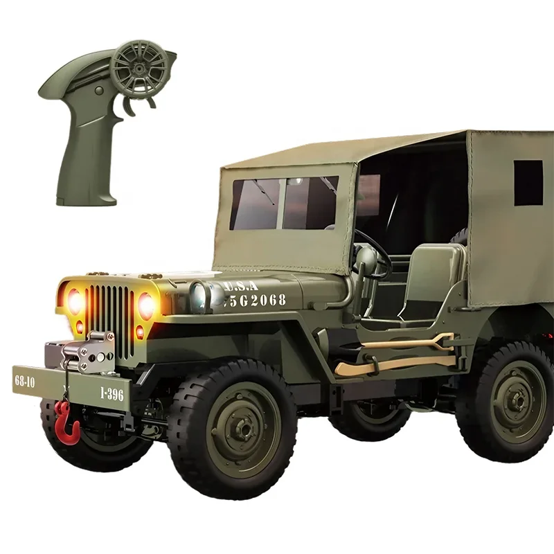 Ready to Run 1:10 1941 Willys MB Military Vehicle RC Trail Crawler