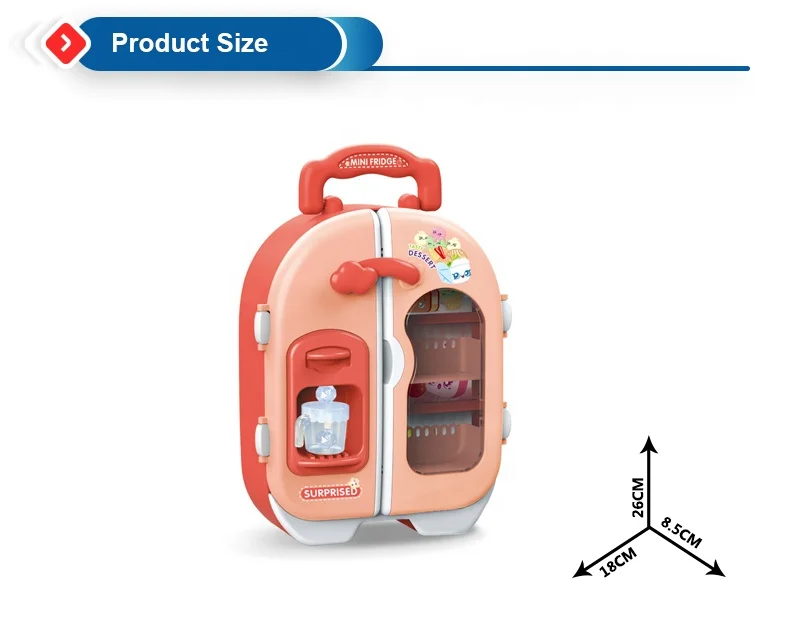 PLAY Refrigerador de Cocina para niños con dispensador de Hielo, Juego de Cocina con refrigerador de simulación para niños pequeños, Accesorios de electrodomésticos de Cocina Rosa 1 Unidad (Paquete d PLAY Refrigerador de Cocina para niños con dispensador de Hielo, Juego de Cocina con refrigerador de simulación para niños pequeños, Accesorios de electrodomésticos de Cocina Rosa 1 Unidad (Paquete d