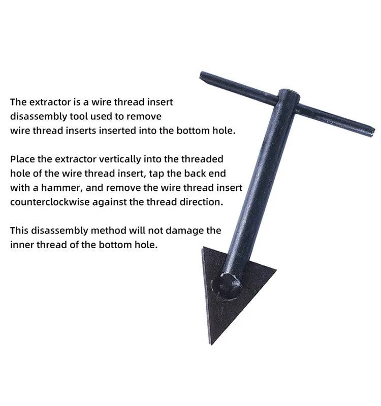 Hardened Treatment Wire Thread Insert Removal Tool Set Thread Insert ...