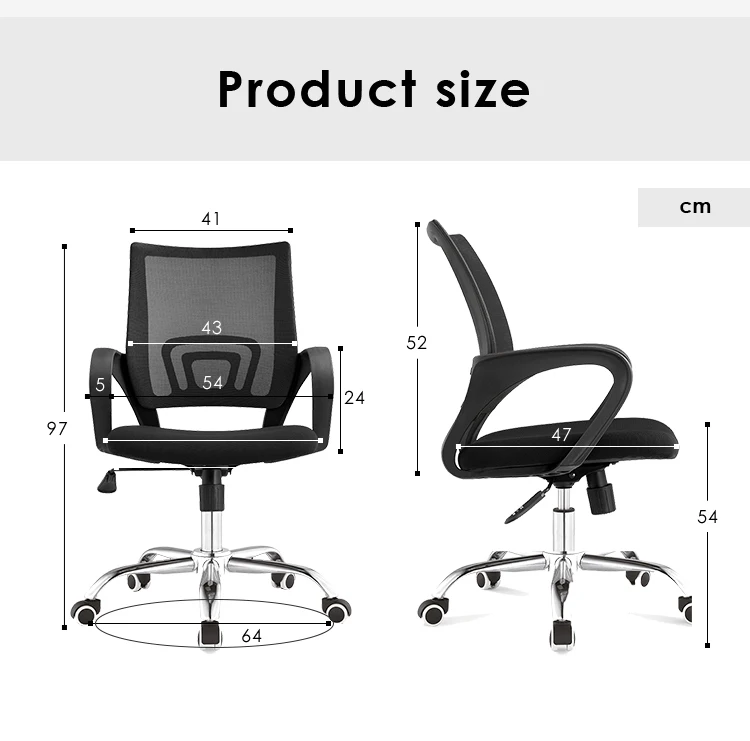 Modern High Quality Silla De Oficina Mesh Midback Meeting Chair Swivel