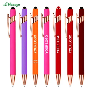 Best Selling Wholesale Metal Ballpoint Pens Soft Touch Screen for Stylus with Custom Logo Sports-inspired Advertising Pen
