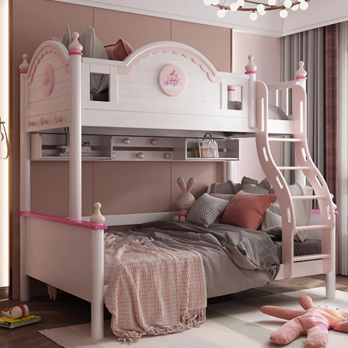 Modern New Design Bunk Bed Kids Bedroom Furniture Boys And Girls Bed With Storage Cabinet - Buy ...