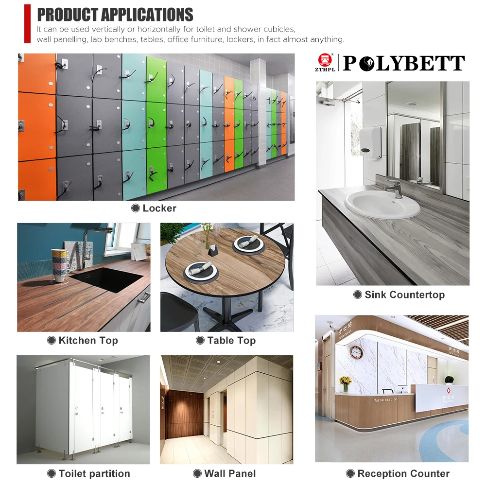 HPL Panel Glossy 3mm Compact Formica Laminate Hpl Sheet
