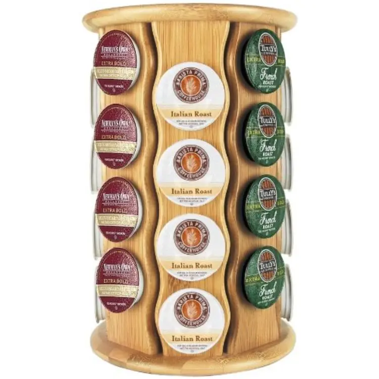 Bamboo Coffee K-cup Carousel 32-cup 
