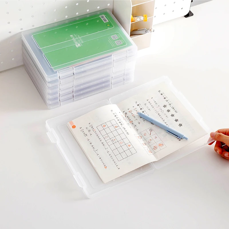 Customization A5 File Portable Project Case Plastic clear Multifunctional File Storage Box for 5.83" X 8.27" Letter Paper