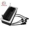Cepillo plateado, 2 salidas de CA+4 Rj45+1 Hd mi, todos los cables de 30 cm
