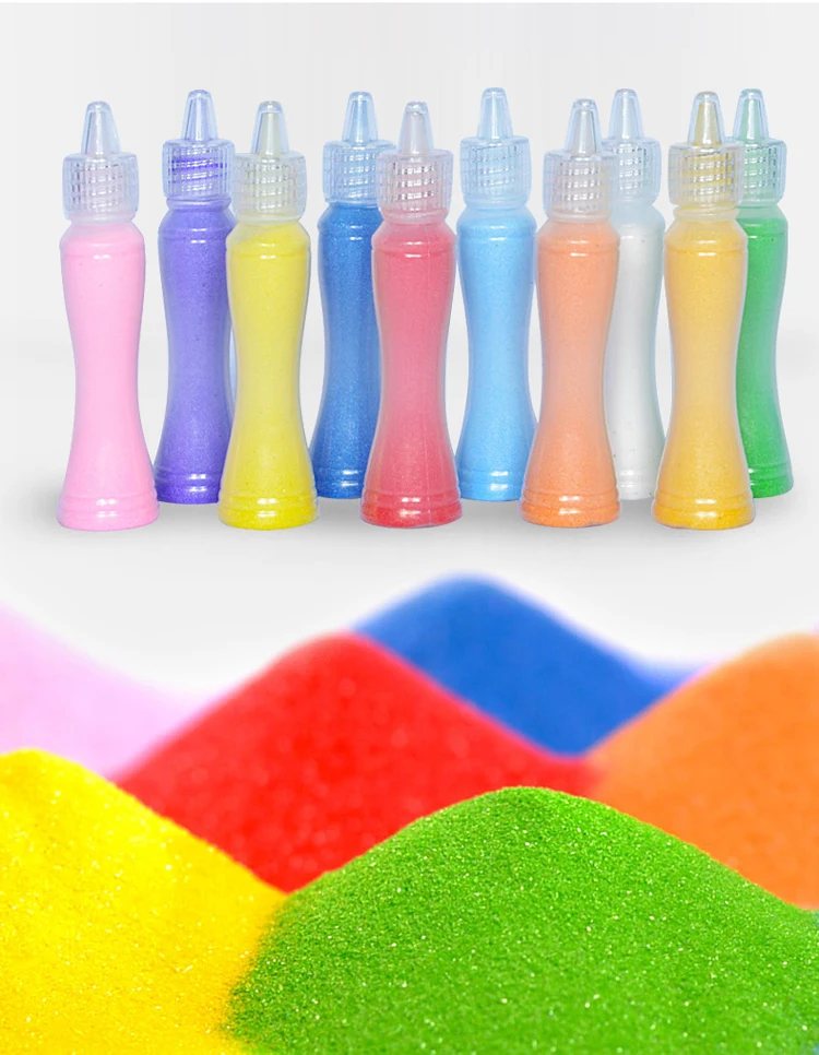 Diy Colored Sand Painting Art Suite Kit For Kids With 10 Sheets