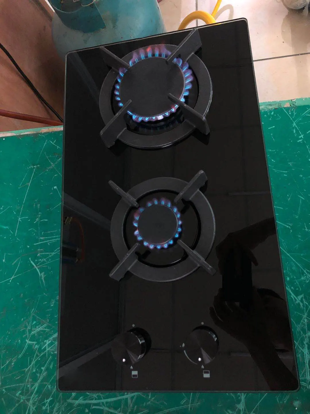 Built In 2 Burner Glass Gas Stove Induction Cooktops Cooker High