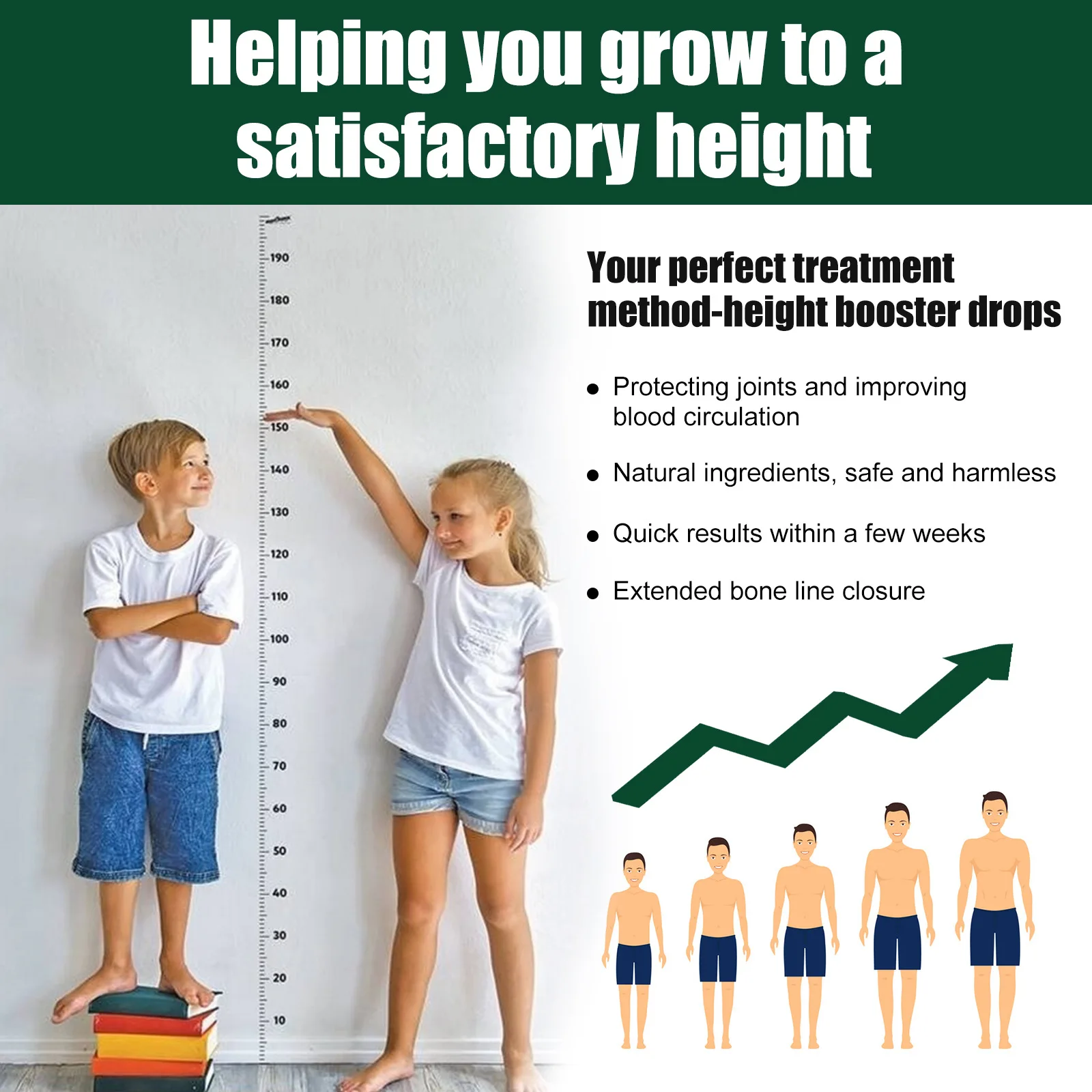 Essential Oil for Height Increase and Bone Growth Whitening Foot Soothing Herbal Massage Oil