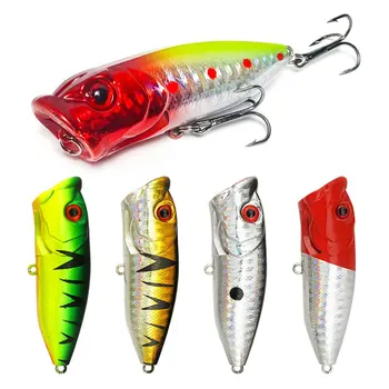 Wholesale Long Cast Topwater Popper Hard Lure, 7cm 12g Multicolor Bionic ABS Rattle Ball Glow in the Dark Fishing Bait – Popper – view 3