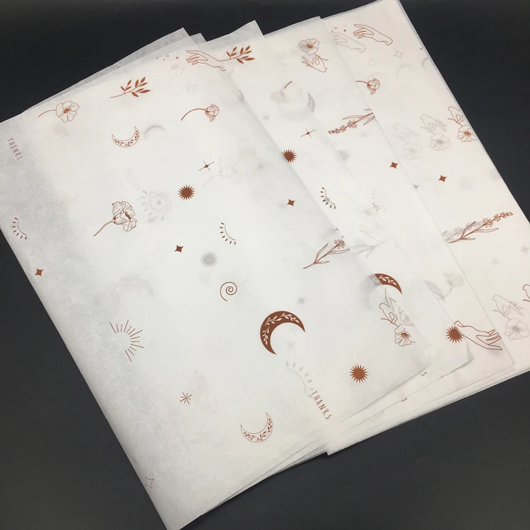 28gsm Custom Logo Printed Tissue Paper Package Wrapping Paper for Clothes Gift Wrap Packaging Supplies Wholesale