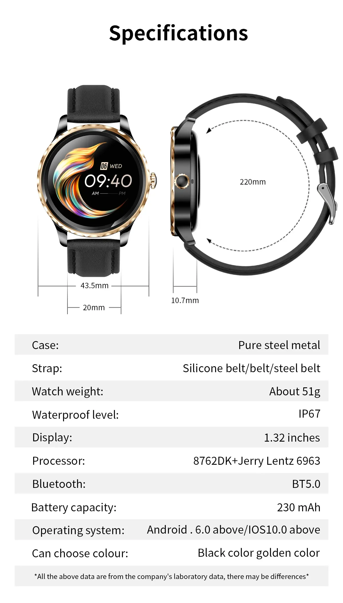 2023 Fashion Smart Watches Fitness Tracker Touch Screen Watch Ip67