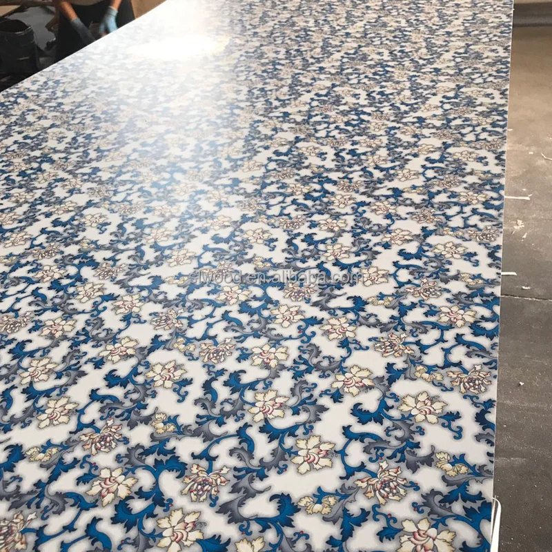 1.6mm 1.8mm Thick Arab Style Decoative Polyester Plywood Sheets 1220