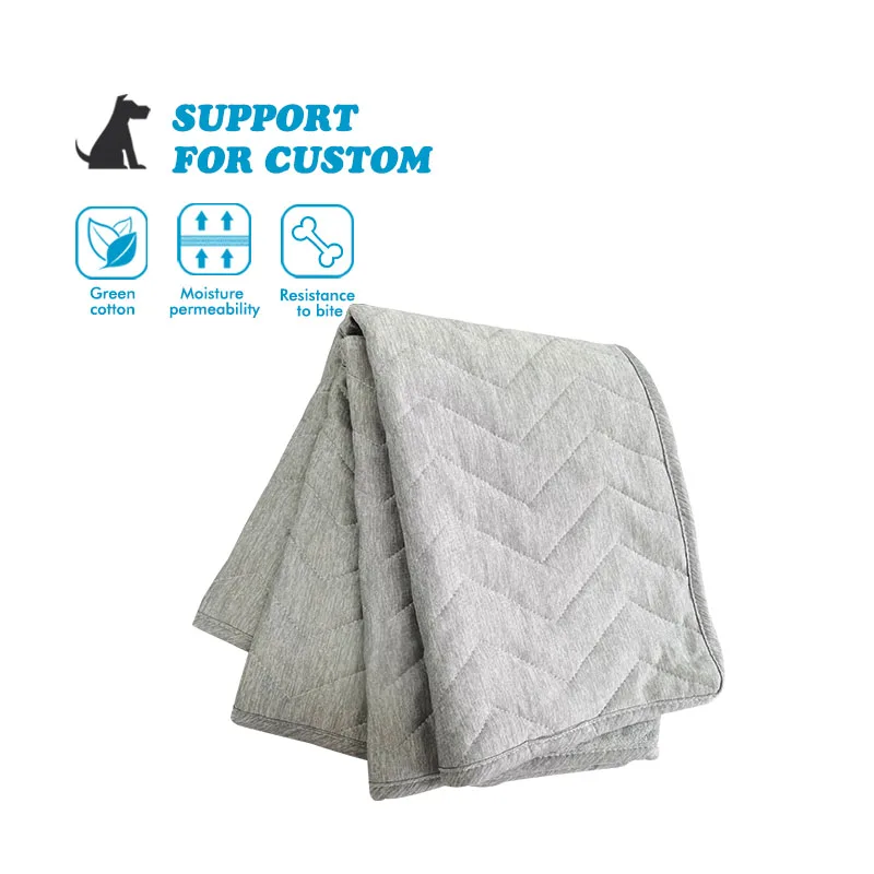 Wholesale ultra soft comfortable cooling machine washable grey quilted Pet blankets dog bed