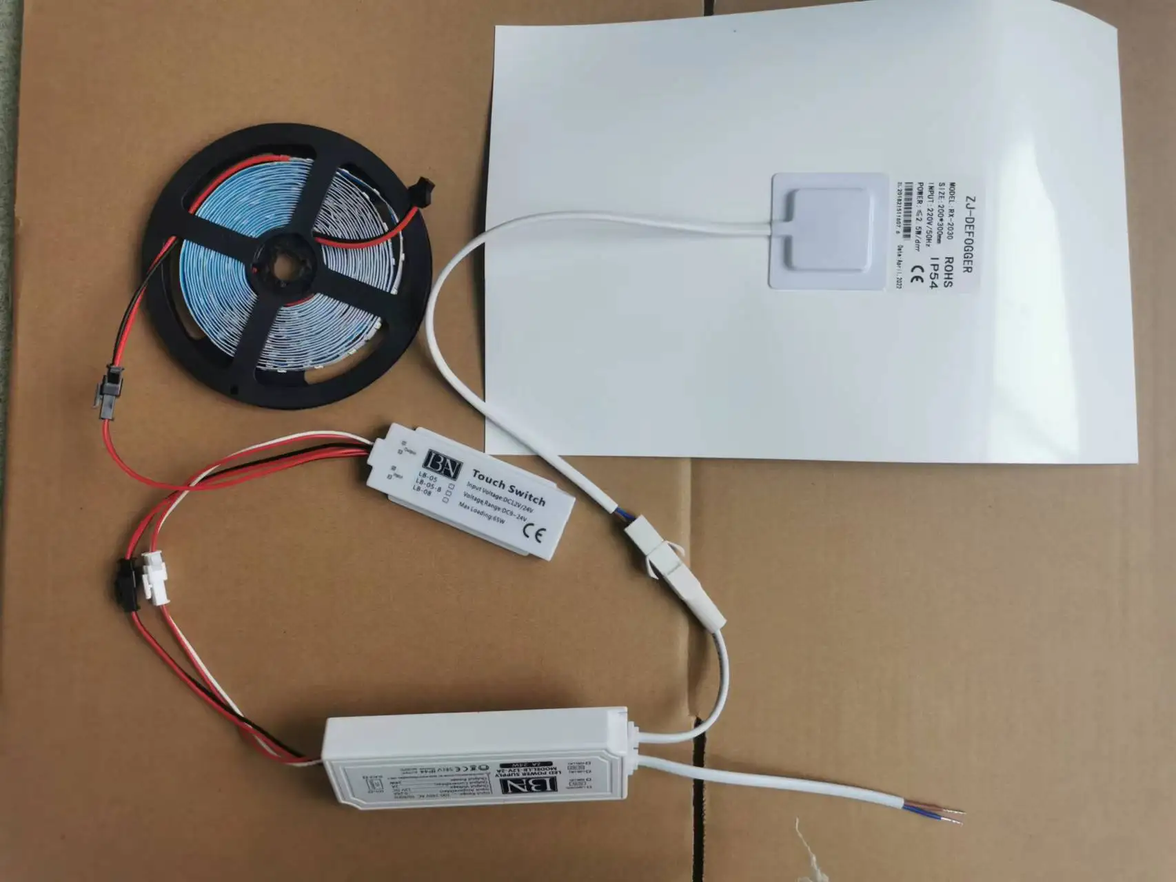 Bathroom Mirror Electric Anti Fog Pad Defroster Demister Defogger Pad