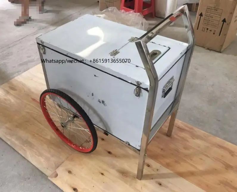 Popsicle Ice Cream Cart 3 Wheel Cold Drink Cooler Freezer Bicycle