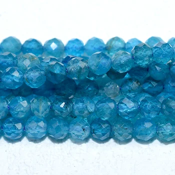 Natural Apatite Faceted Round Beads 3.3mm