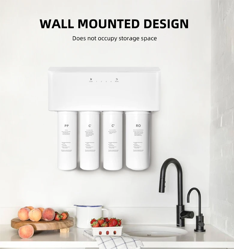 4 Stages Under the Counter RO Direct Drinking House Alkaline Water Filter Purifier