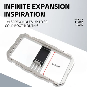 KALIOU E062 New Arrival  CNC Processing Aluminum Alloy Mobile Phone Frame Camera Cage Photography Accessories detail image