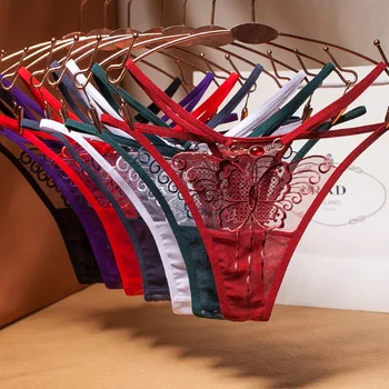 Transparent Woman Sexy Lace G-String Thongs Wholesale Women Underwear Low Waist Panties For Women