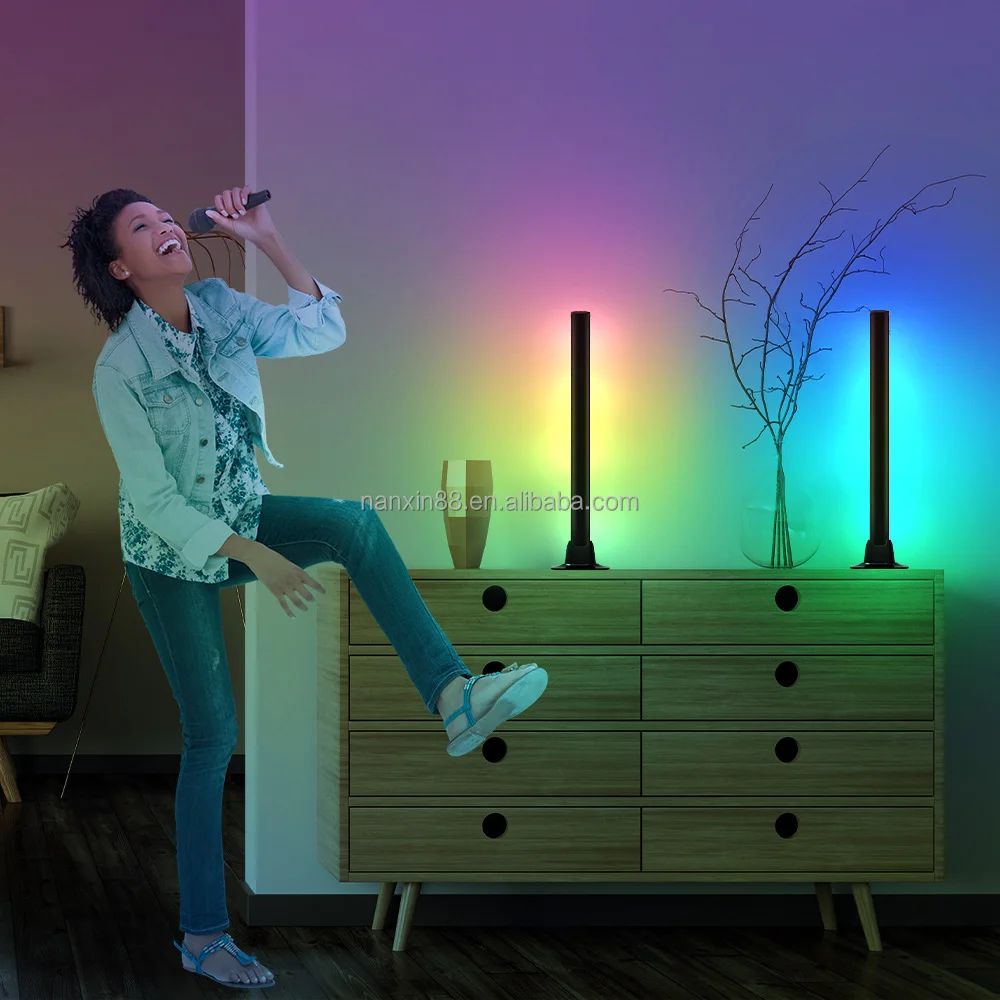 Nanxin alexa google tuya luzes led de iluminação colorida, barras