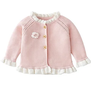 Baby Girls' Fall Winter Cardigan Sweaters & Coats Outfits for Toddlers Made in China