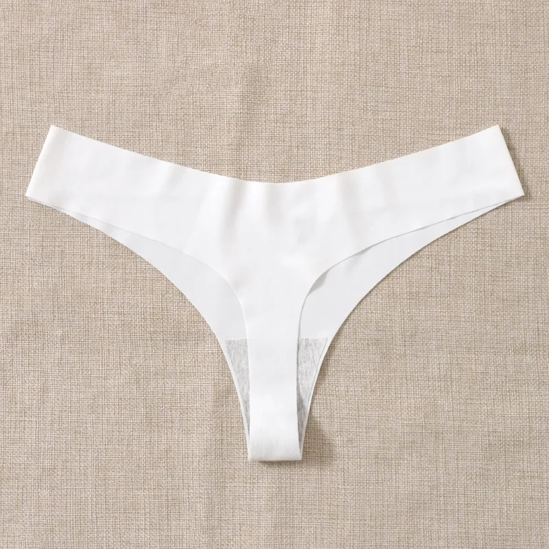 Low Price Sexy Black Ice Silk Tback Panty Cotton Running Fitness Women