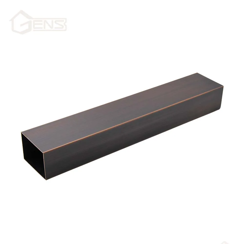 Special Connection K Type Rectangle High Quality Pure Copper Gutter Downspout Customize Color Seamless Downspout