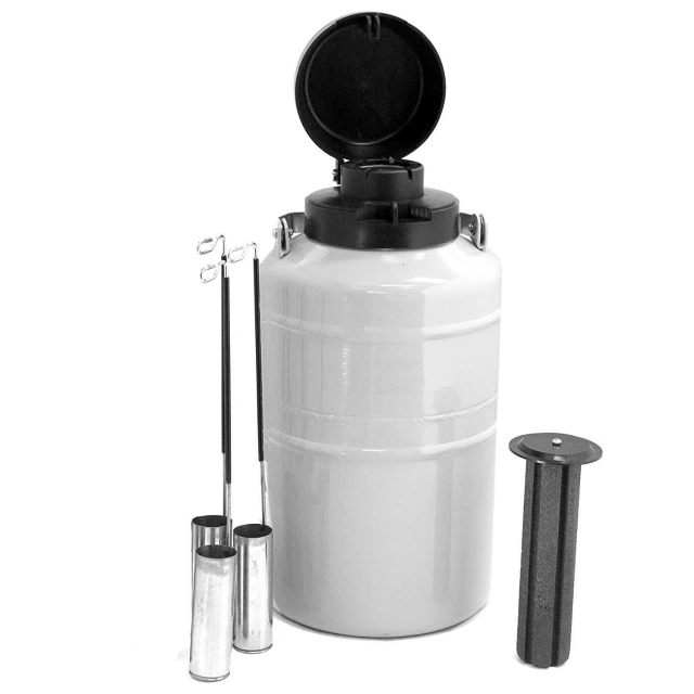 3L Liquid Nitrogen Container Cryogenic Container (LN2) Aluminum Alloy  Liquid Nitrogen Dewar Static Cryogenic Container Liquid Nitrogen Container  with