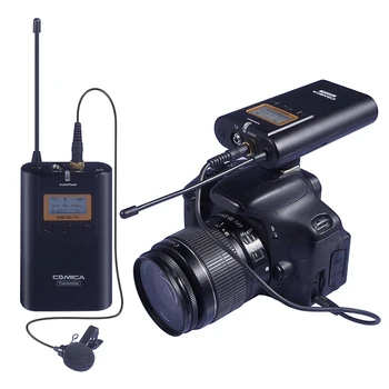 Comica CVM-WM100 PLUS(A) UHF Wireless Microphone with Dual-transmitters and One Receiver for DSLR Cameras Camcorders Smartphones detail image