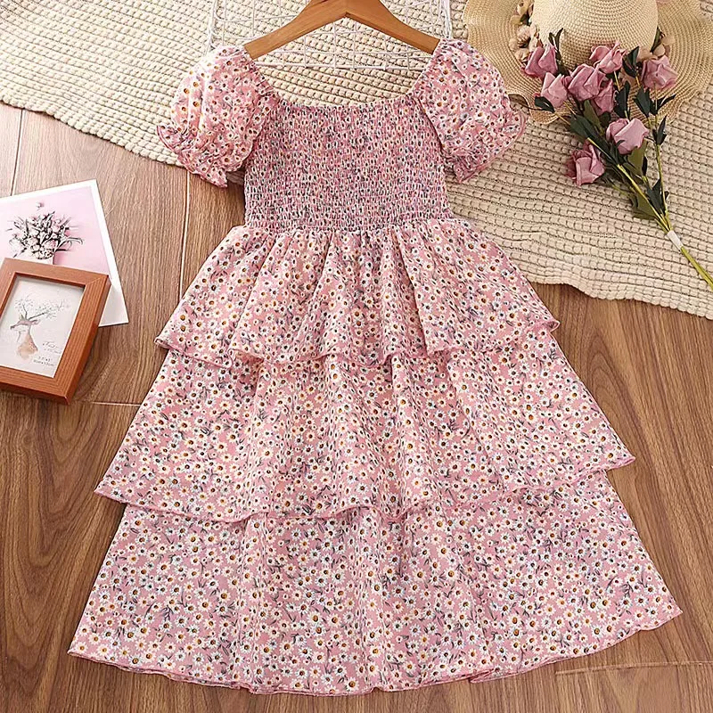 Summer Floral Dresses For Girls Maxi Clothes Beach Costumes School Dress  Children Baby Kids Vestidos 4 5 6 7 8 9 10 11 12 Years - AliExpress