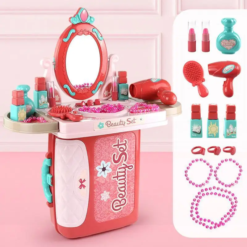 Borsa Gioco Bambina 32 Pezzi: Set Trucco Finto E Accessori, Telefono E Orologio Funzionanti, Regalo Principessa 3-6 Anni