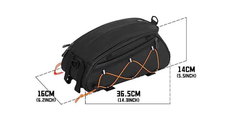 Bicycle Rear Rack Bag Waterproof Seat Bag For Touring And Commuting_voghion.com
