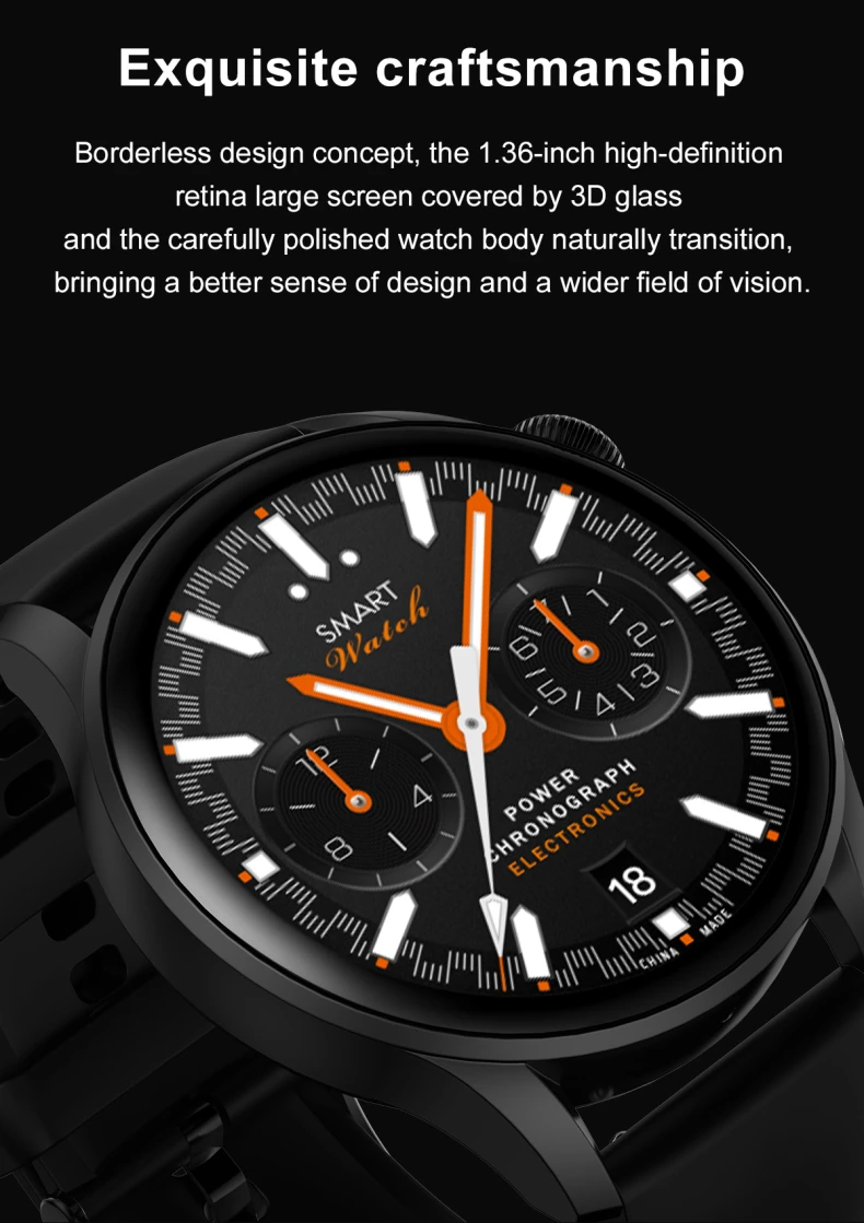 DT3 Smartwatch BT Call Wireless Charging Smart Watch Round Rotary Button ECG Heart Rate Health Tracker Sport Wristband (5).jpg